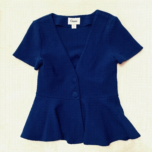 Ganni Tops - GANNI • Peplum flare top